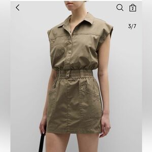 Pistola Rosie Cotton Mini Shirtdress | Utility Style | Size Small